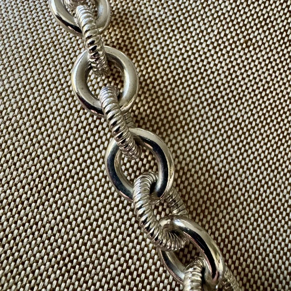 Judith Ripka Classic 100g 925 Silver Chunky Heavy Link Necklace 18” - Picture 2 of 12
